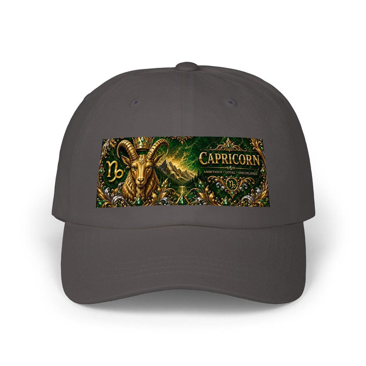 Capricorn Dad Hat — Zodiac Capricorn Goat Embroidered Baseball Cap