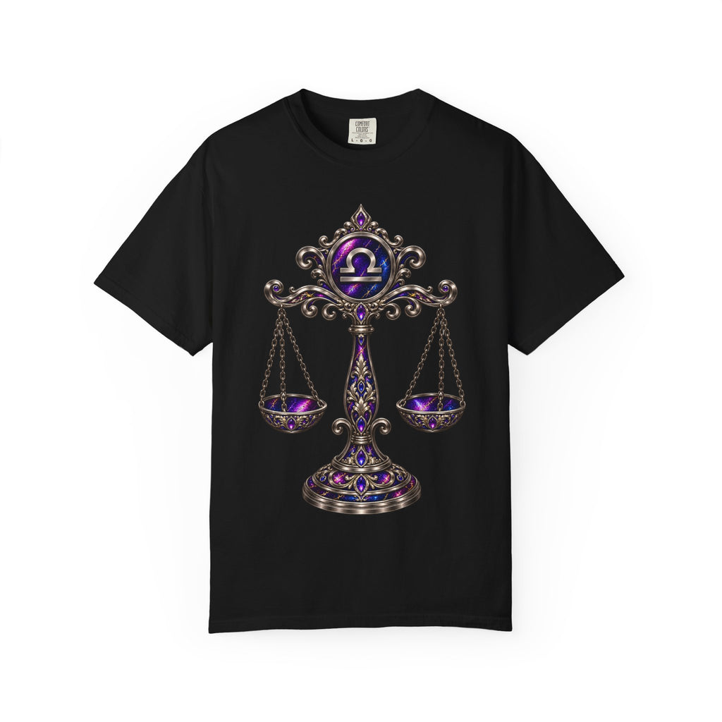 Libra Zodiac Scales T-Shirt — Astrological Balance Graphic Tee