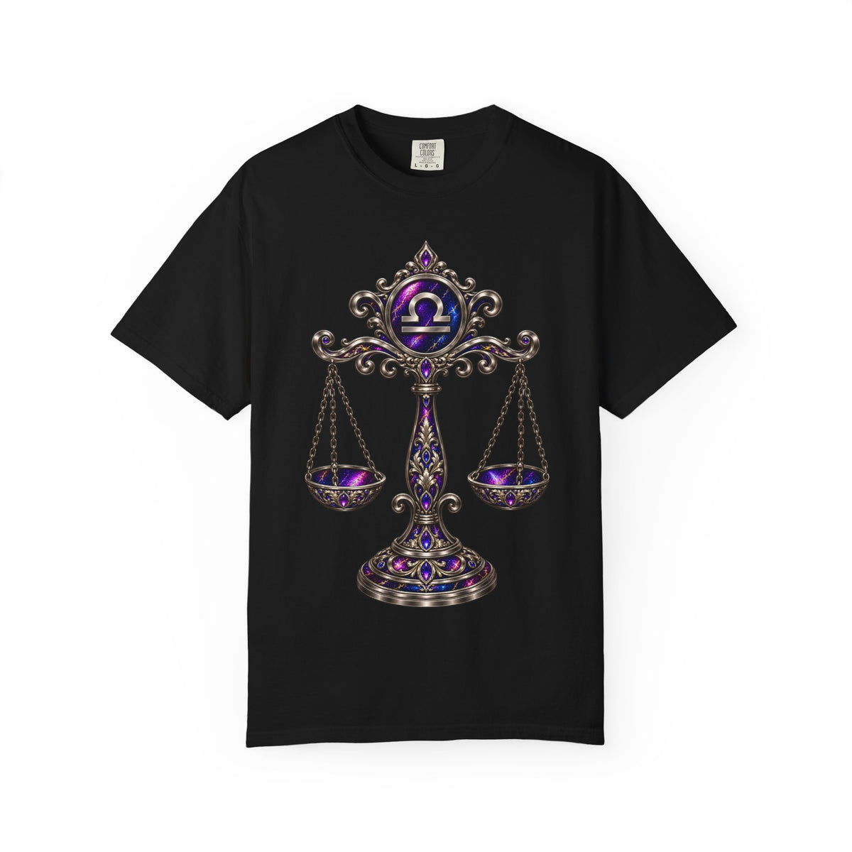 Libra Zodiac Scales T-Shirt — Astrological Balance Graphic Tee