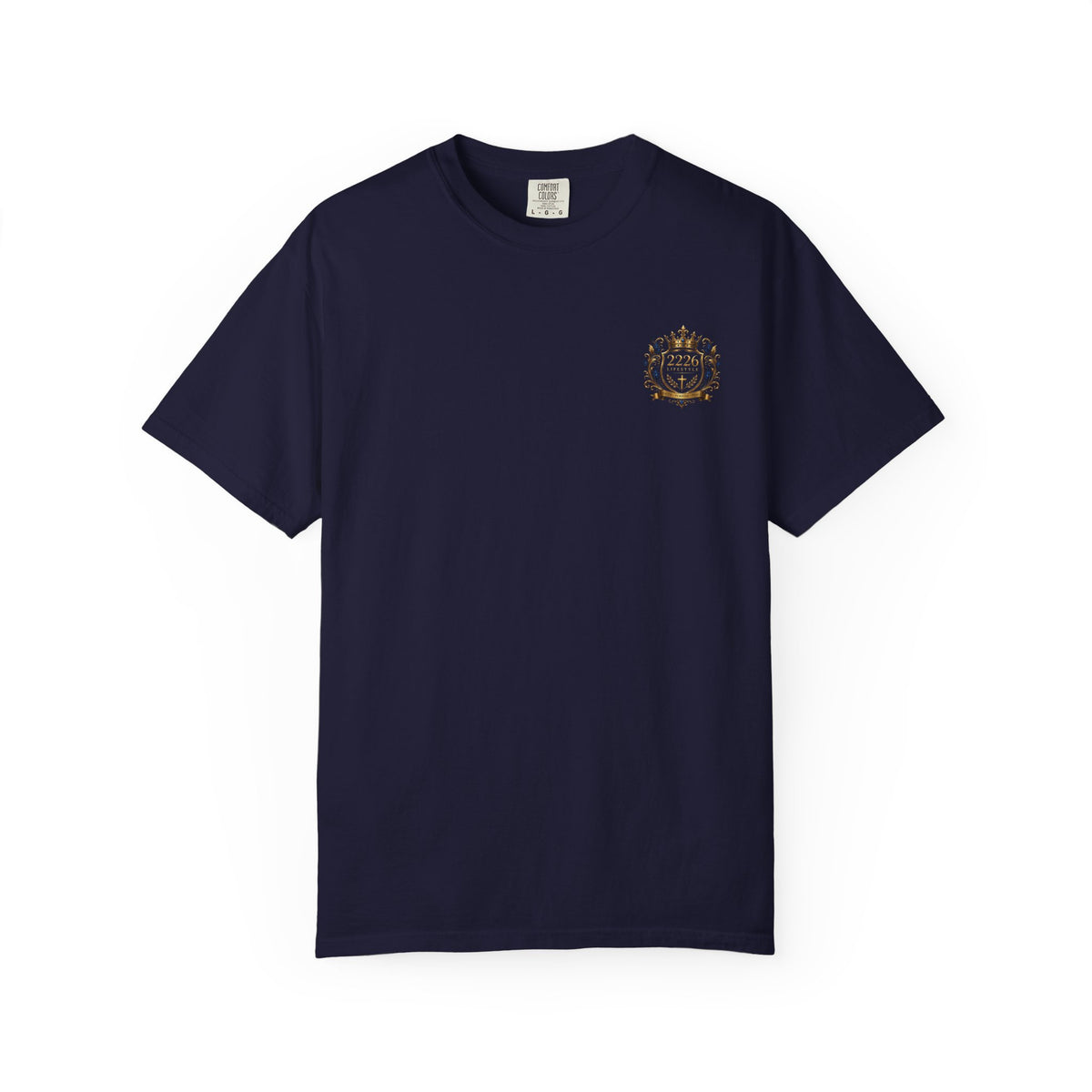 2226 Lifestyle Crest T-Shirt — Royal Crown Faith Emblem