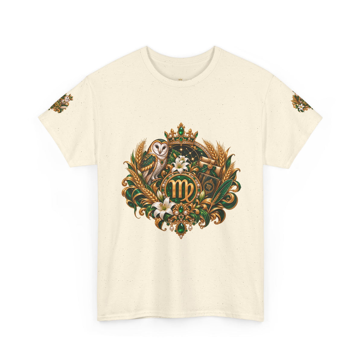 Virgo Zodiac Tee — Elegant Floral Virgo Astrology T-Shirt