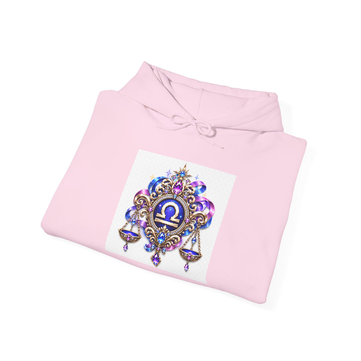 Libra Zodiac Hoodie — Celestial Scales Astrology Graphic Pullover