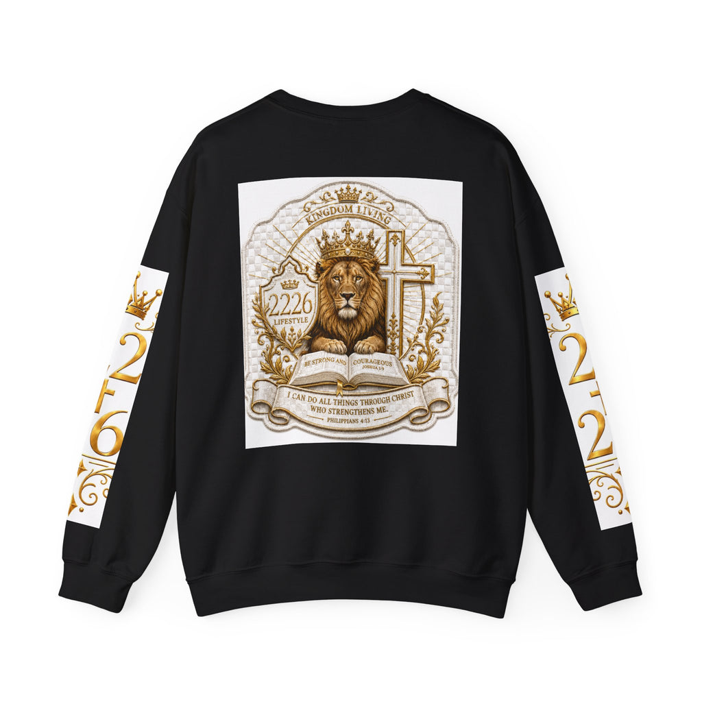 Lion Crest Crewneck Sweatshirt — 2:26 Bible Verse Christian Graphic