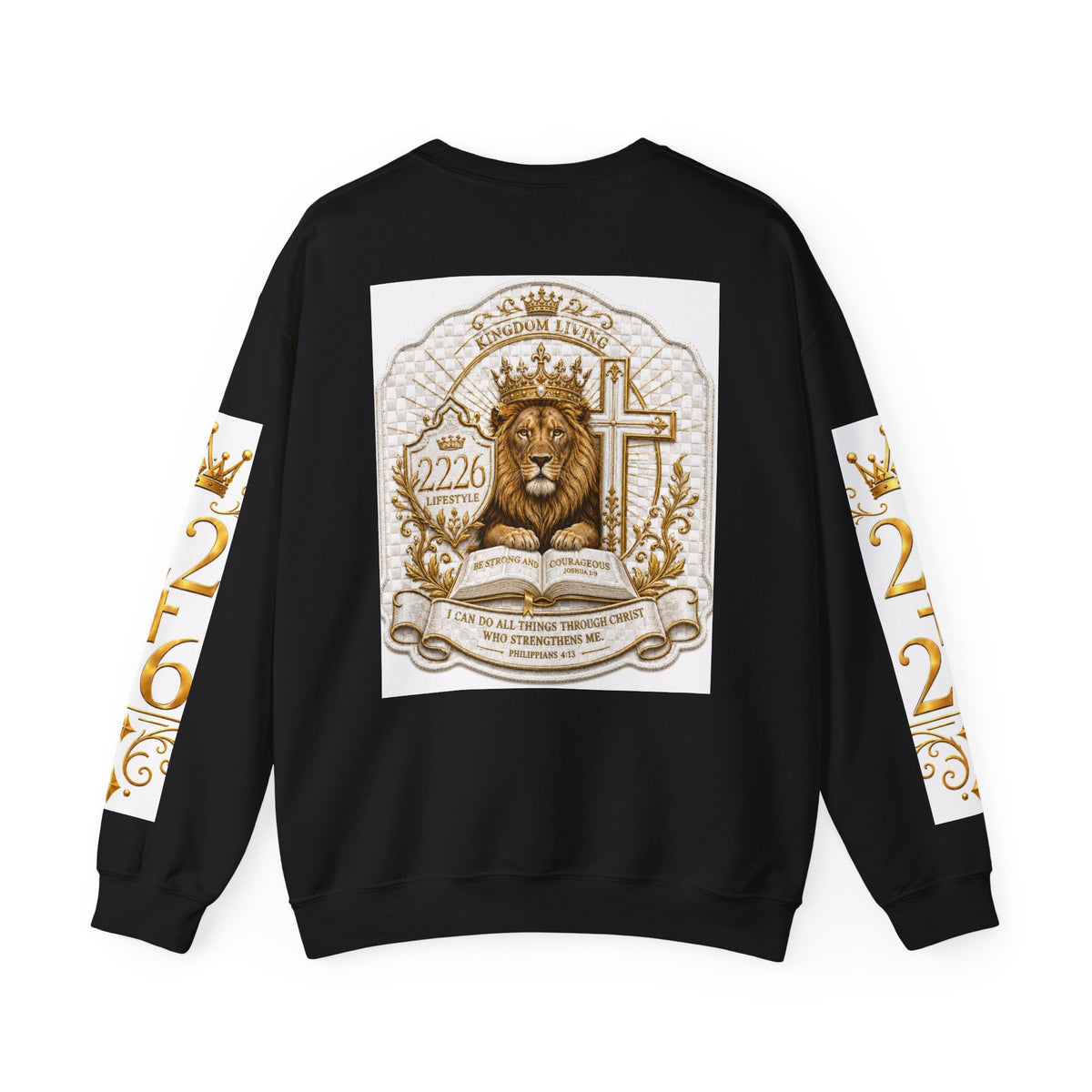 Lion Crest Crewneck Sweatshirt — 2:26 Bible Verse Christian Graphic