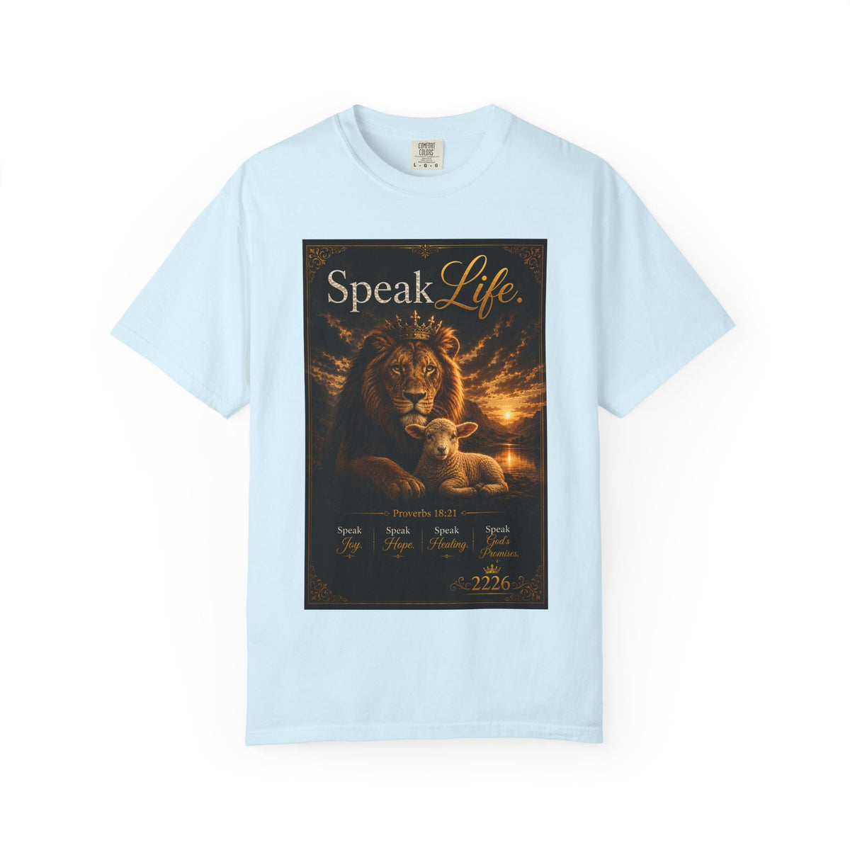 Kingdom Living Lion T-Shirt — "Speak Life" Christian Faith Graphic Tee