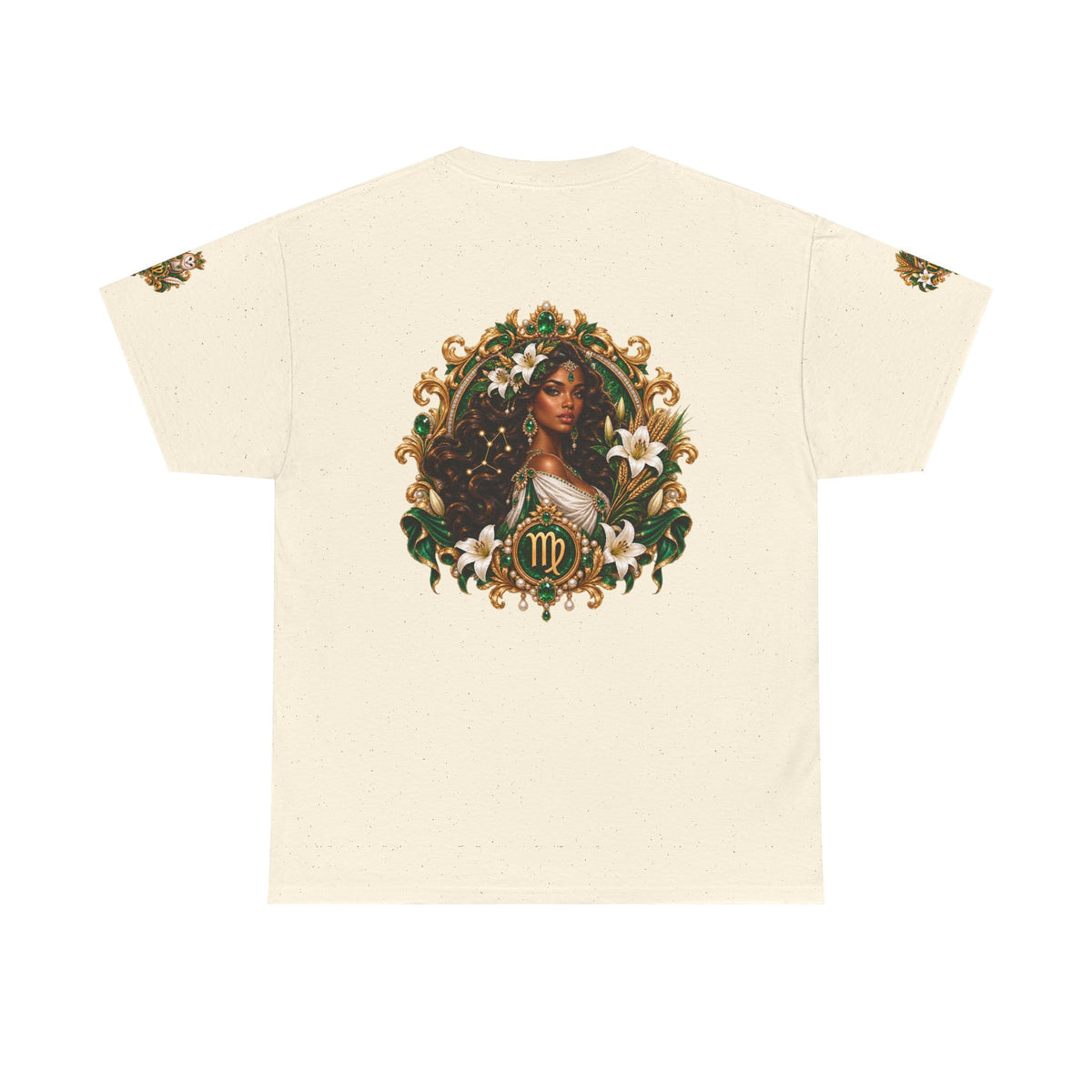 Virgo Zodiac Tee — Elegant Floral Virgo Astrology T-Shirt