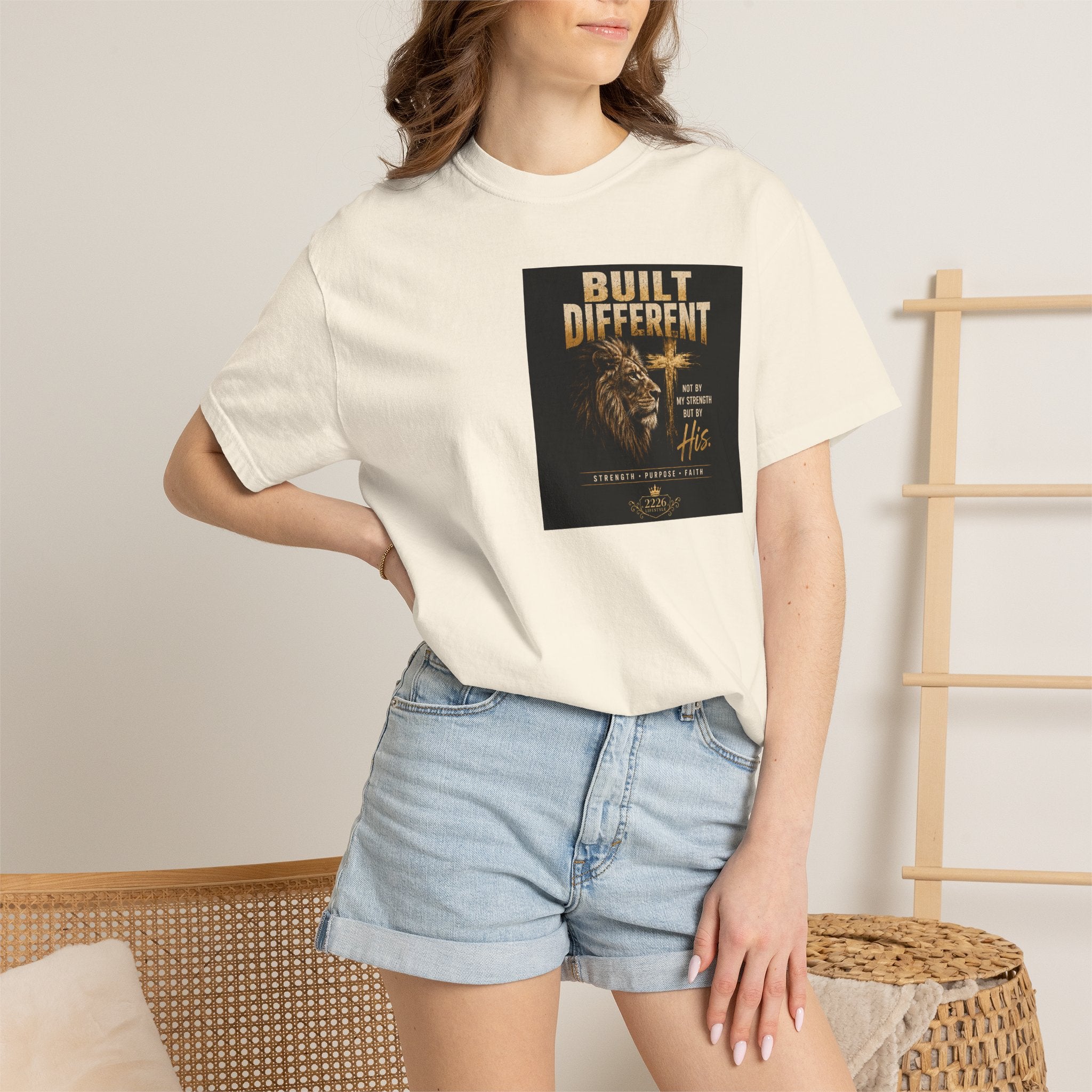 Built Different Lion T-Shirt — Motivational Graphic Tee