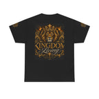 Kingdom Living Lion Graphic Tee — Regal Christian Faith T-Shirt