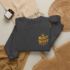 Built Right Crewneck Sweatshirt — "Built Right: Beautiful, Brave, Brilliant" Gold Graphic
