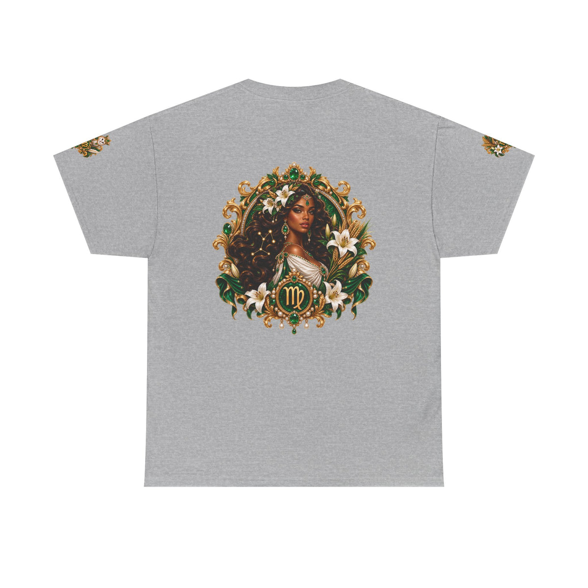 Virgo Zodiac Tee — Elegant Floral Virgo Astrology T-Shirt