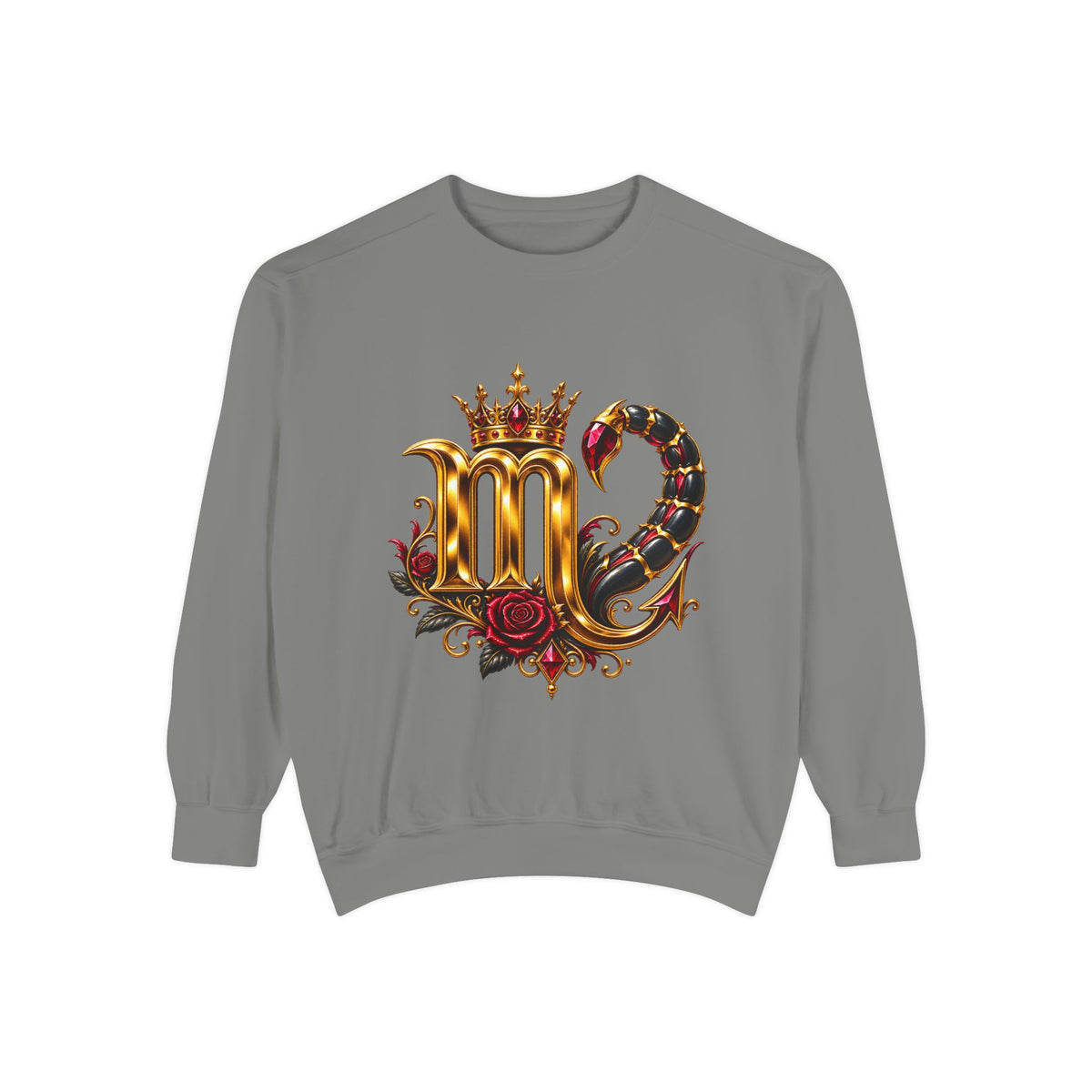 Scorpio Zodiac Sweatshirt — Regal Gold Scorpion Astrological Crewneck