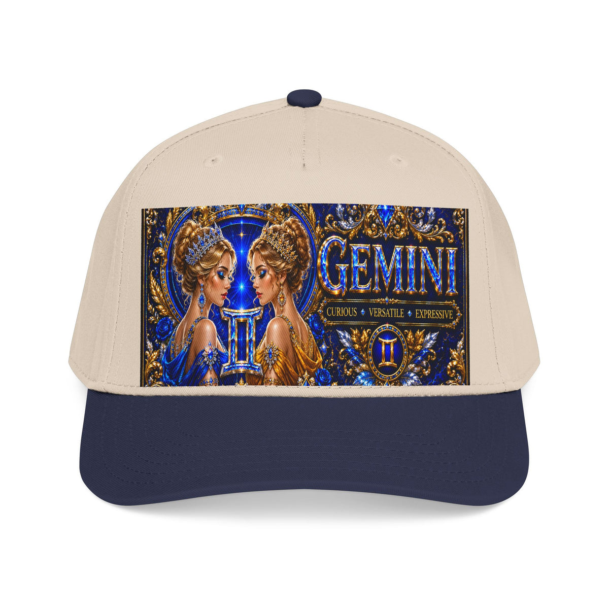 Gemini Zodiac Baseball Cap — Astrology Twins Embroidered Mid Profile Hat