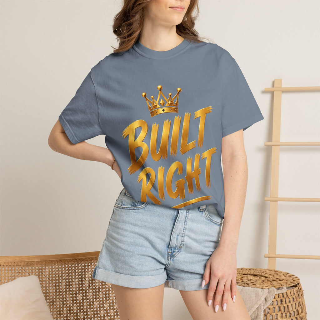 Built Right / Built Different Graphic T-Shirt — Faith Lion Crown Design