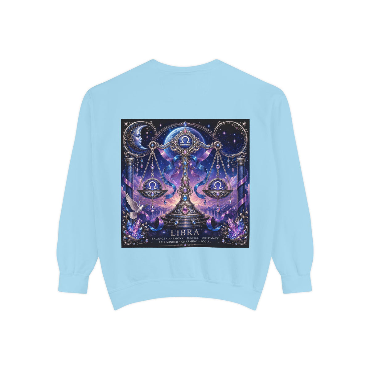 Libra Zodiac Sweatshirt — Scales Astrology Graphic Crewneck