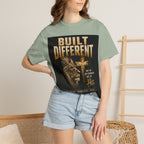 Built Different Christian Lion T-Shirt — "Built Right, Beautiful, Brilliant" Inspirational Faith Tee