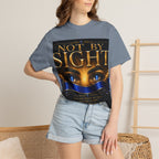 Not By Sight / Walk By Faith T‑Shirt — Christian Faith Graphic Tee