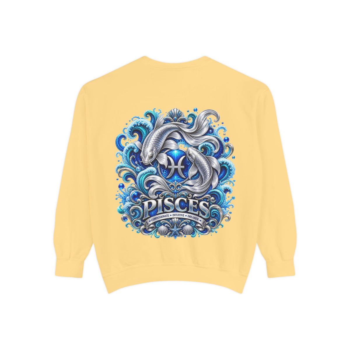 Pisces Zodiac Sweatshirt – Artistic Koi Fish Horoscope Pullover