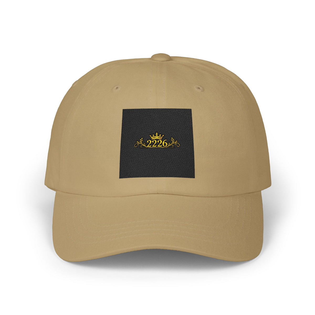 Classic Dad Cap — Gold Crown Patch Embroidered Baseball Hat