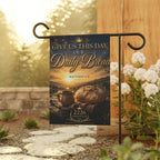 Garden Flag — "Give Us This Day Our Daily Bread" Matthew 6:11 Christian Prayer Banner