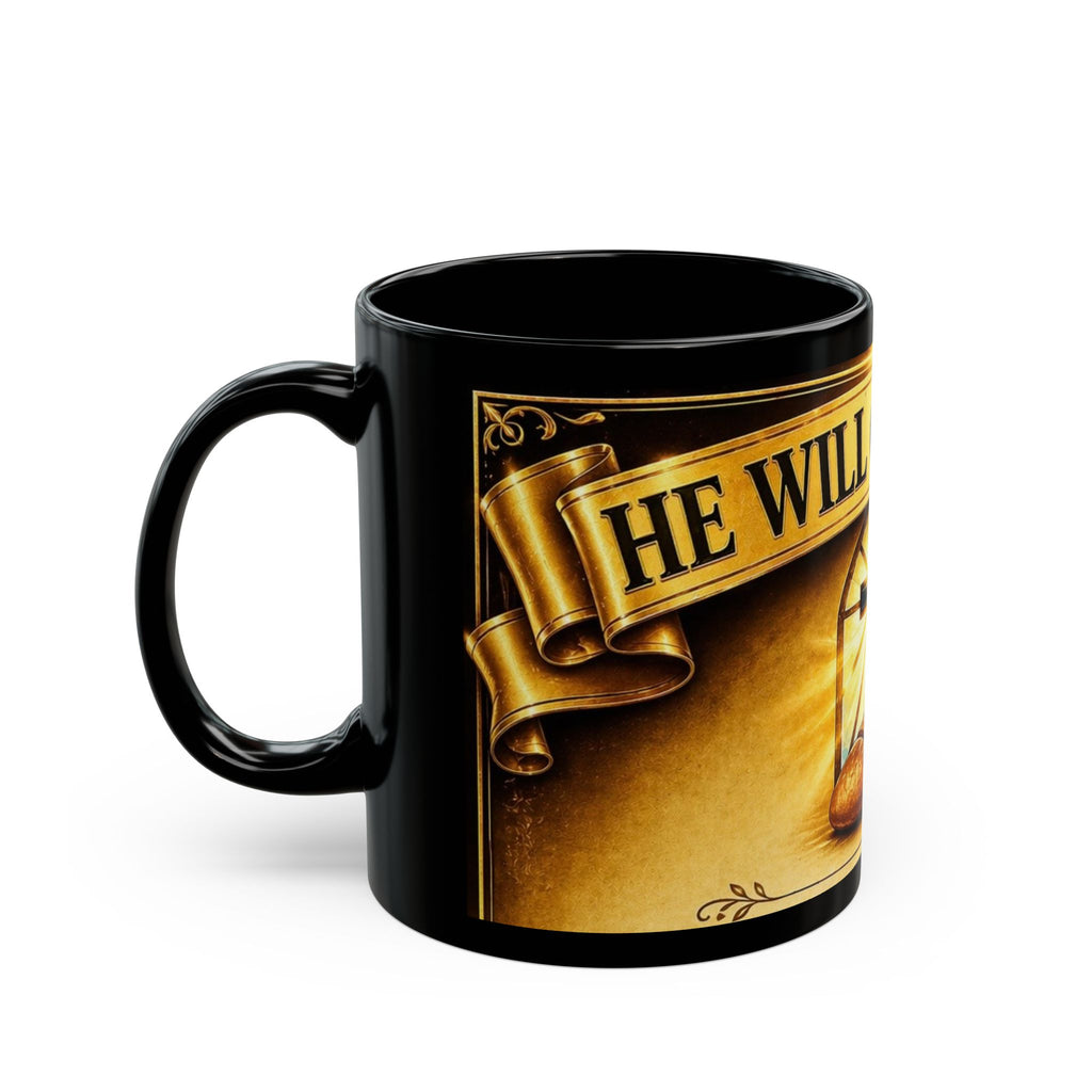 Christian Communion Mug - "We Will Carry You" Religious Coffee Cup (Black, 11oz/15oz)