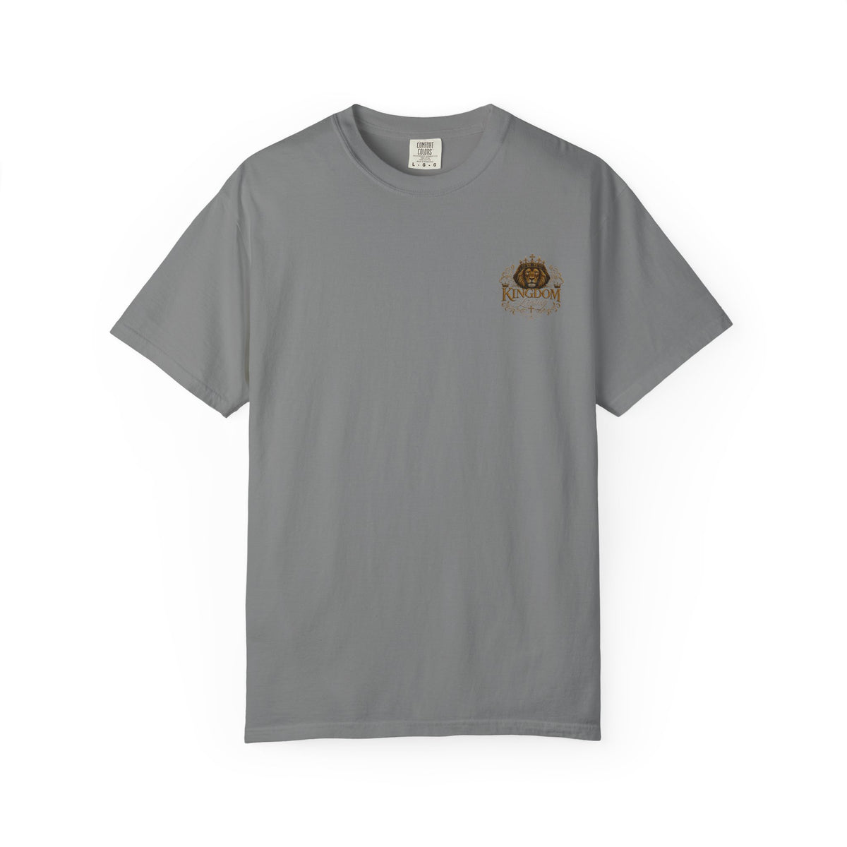 Lion King Graphic T-Shirt — "Built Right Walking the King" Christian Faith Tee