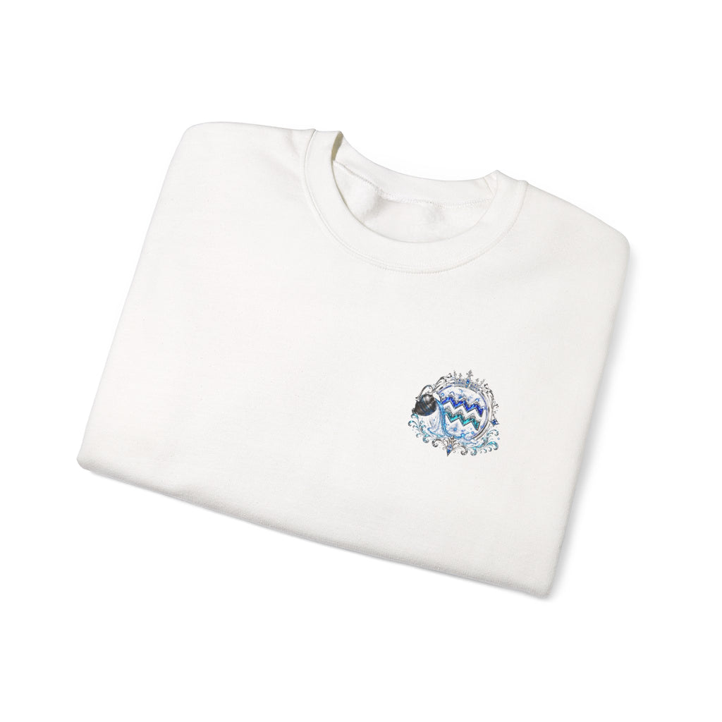 Aquarius Zodiac Sweatshirt — Astrology Water-Bearer Crewneck