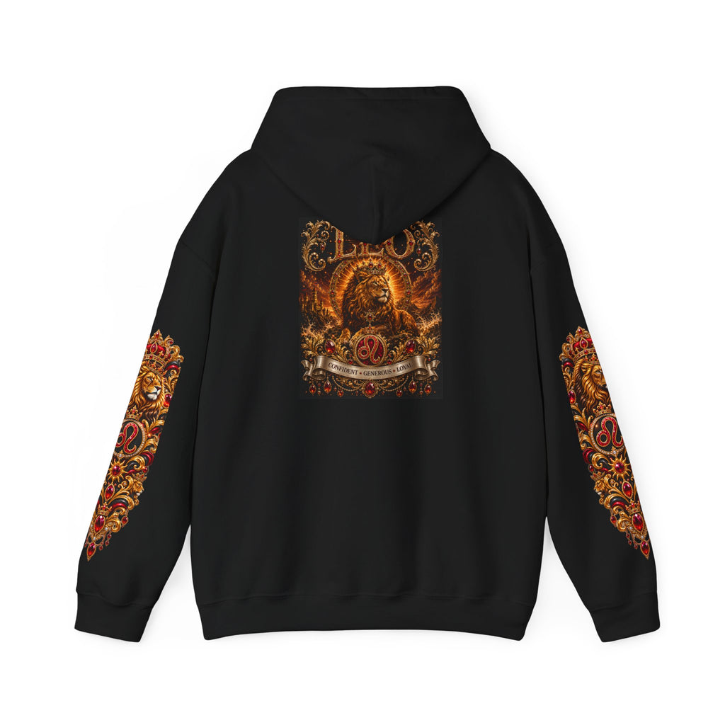 Ornate Lion Hoodie – Regal Baroque Lion Graphic Hooded Sweatshirt