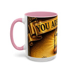 You Are Not Alone Christian Mug — Communion Cross & Bread Chalice Coffee Cup