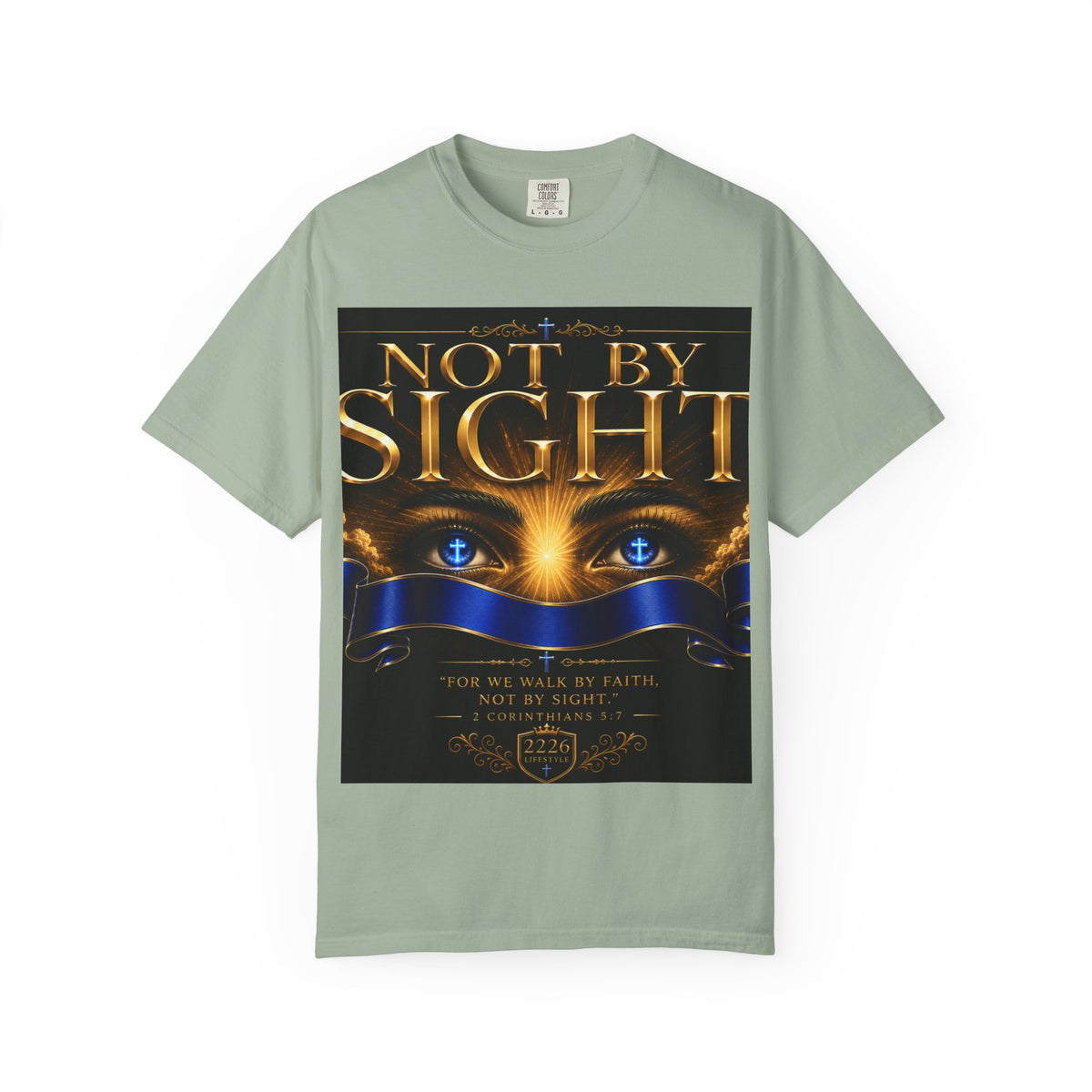 Not By Sight / Walk By Faith T‑Shirt — Christian Faith Graphic Tee