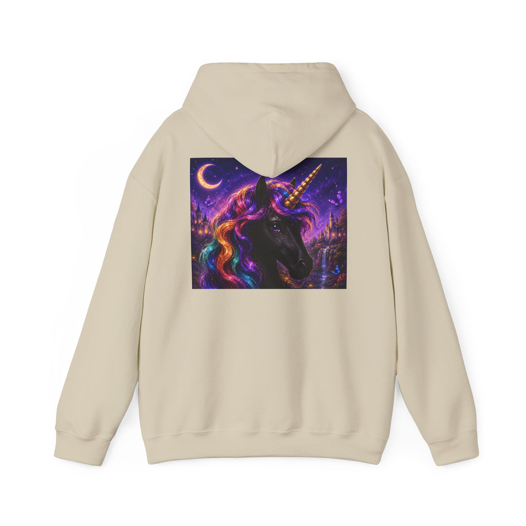 Unicorn Hoodie – Cosmic Rainbow Black Unicorn Pullover