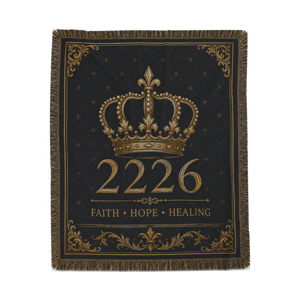 Velveteen Plush Blanket — Royal Crown '2226' Faith Hope Healing Throw