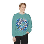 Pisces Zodiac Sweatshirt – Artistic Koi Fish Horoscope Pullover