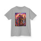 Kids Brown Unicorn Tee — Rainbow Fantasy Magical Horse Shirt