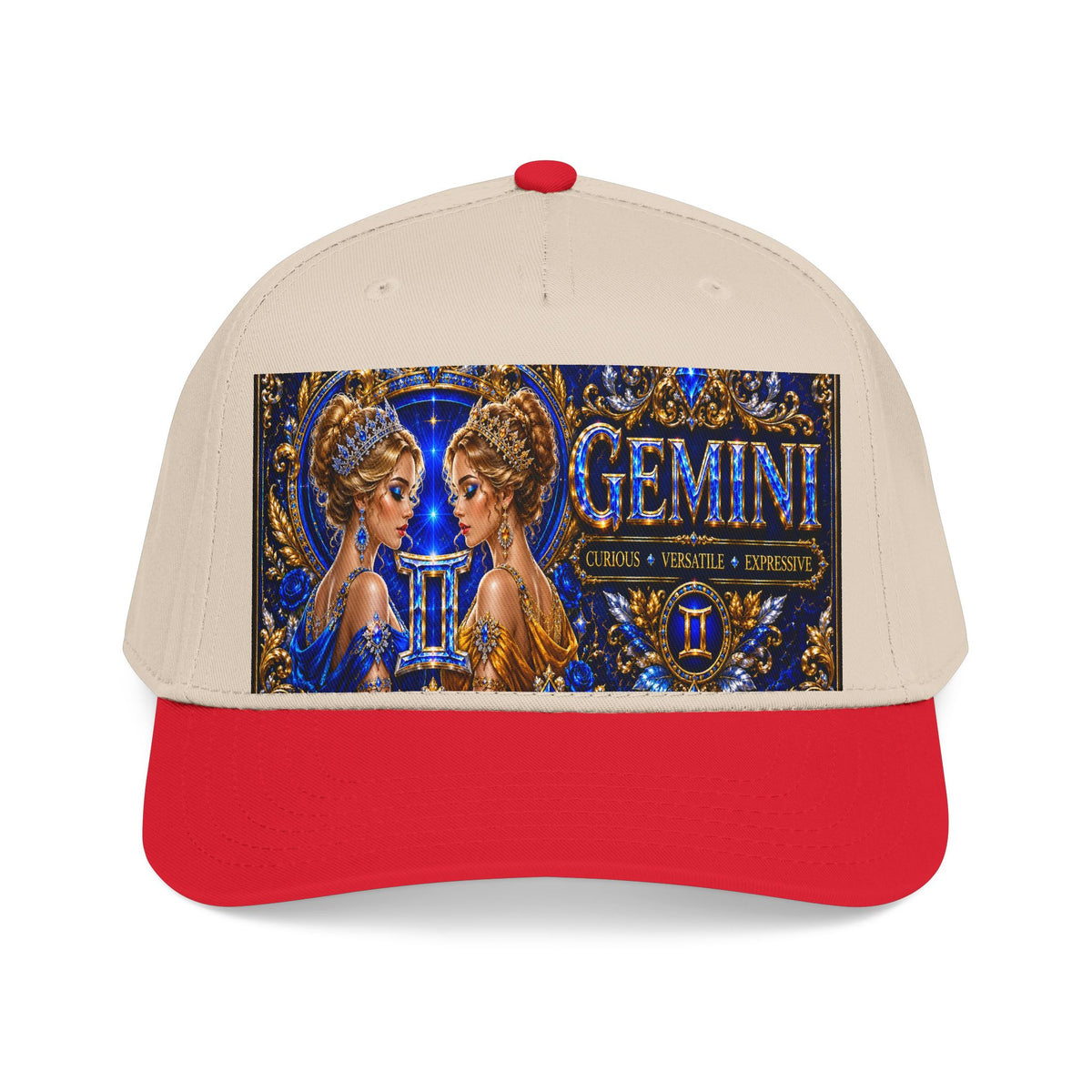 Gemini Zodiac Baseball Cap — Astrology Twins Embroidered Mid Profile Hat