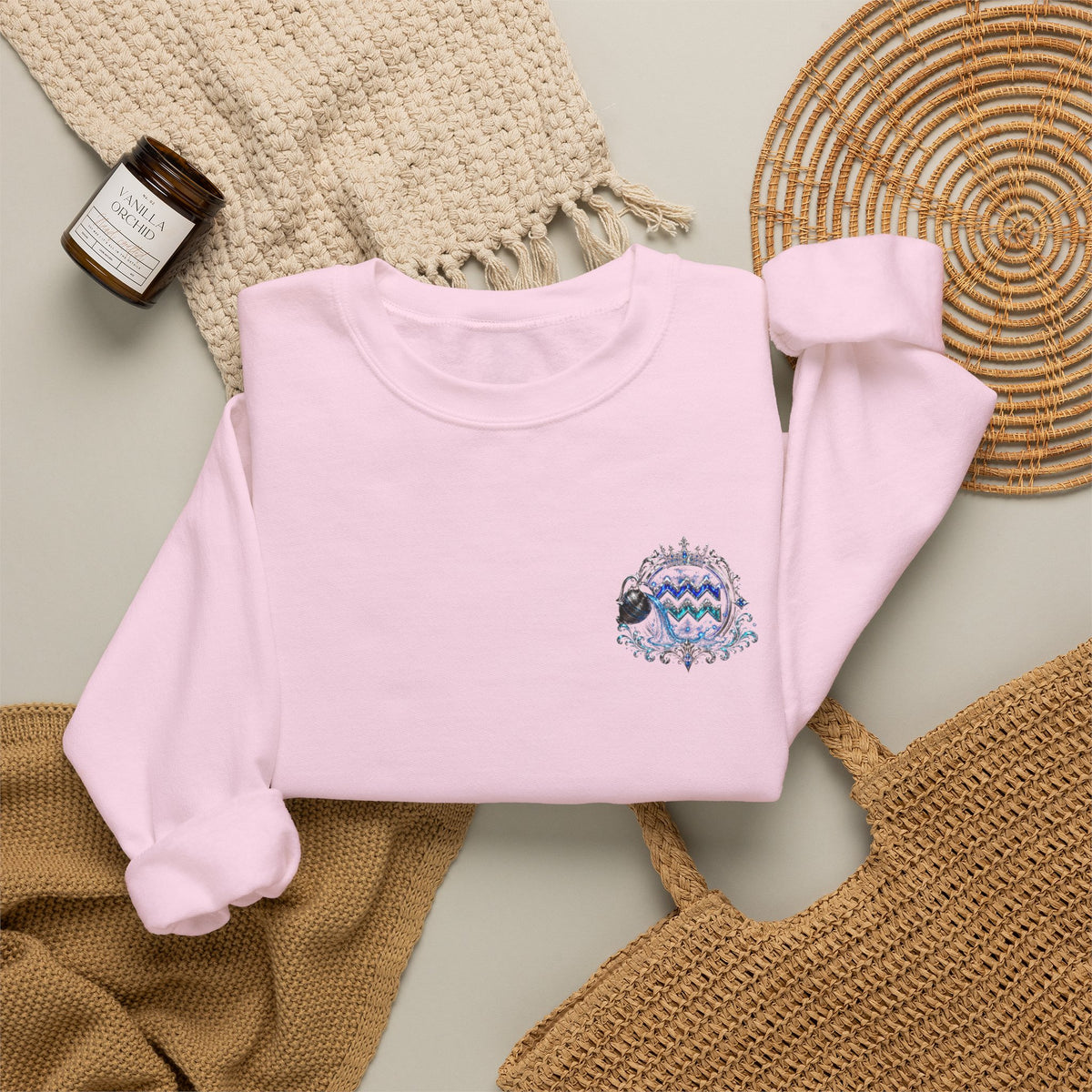 Aquarius Zodiac Sweatshirt — Astrology Water-Bearer Crewneck