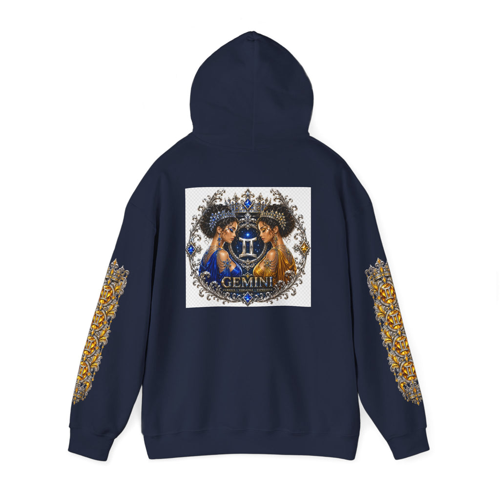 Gemini Zodiac Hoodie — Ornate Twin Constellation Sweatshirt