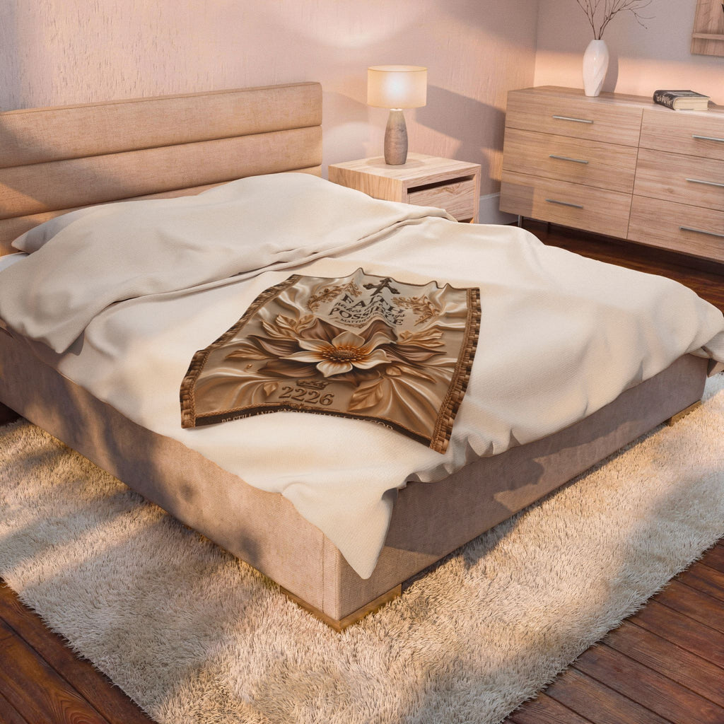 Faith Makes All Things Possible Velveteen Plush Blanket – Inspirational Christian Throw