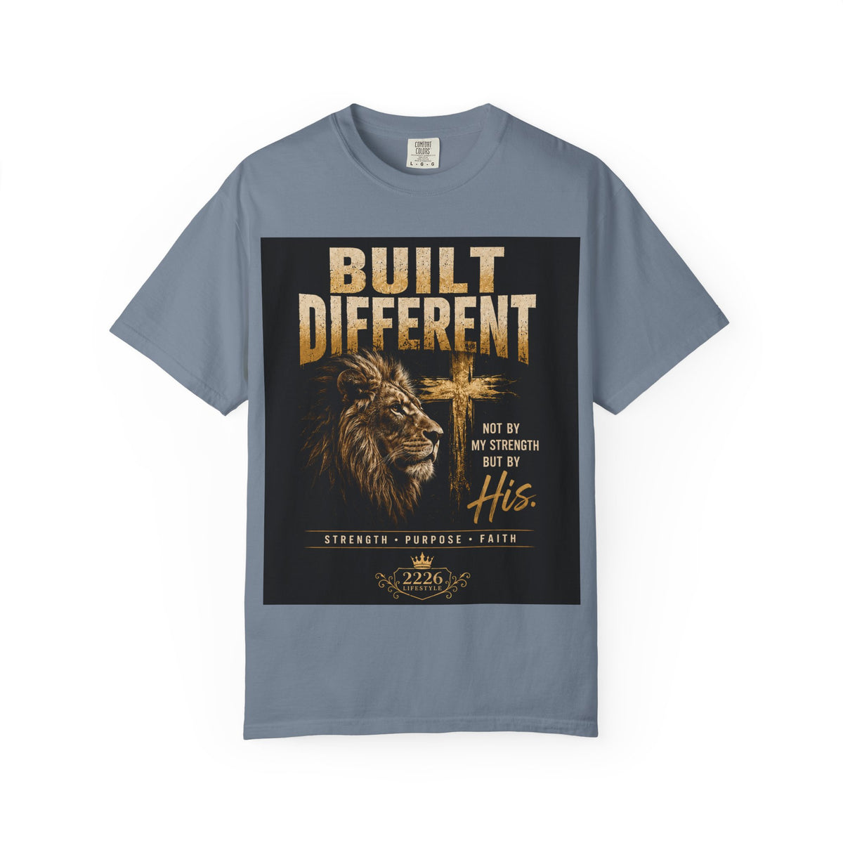Built Different Christian Lion T-Shirt — "Built Right, Beautiful, Brilliant" Inspirational Faith Tee