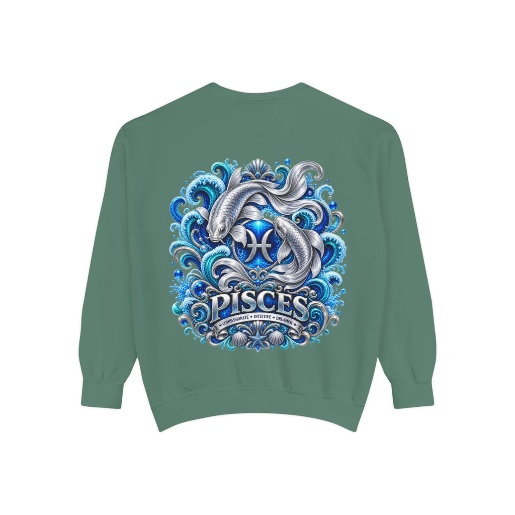 Pisces Zodiac Sweatshirt – Artistic Koi Fish Horoscope Pullover
