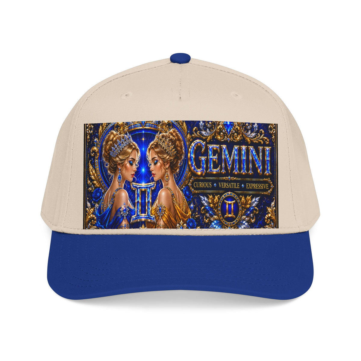 Gemini Zodiac Baseball Cap — Astrology Twins Embroidered Mid Profile Hat
