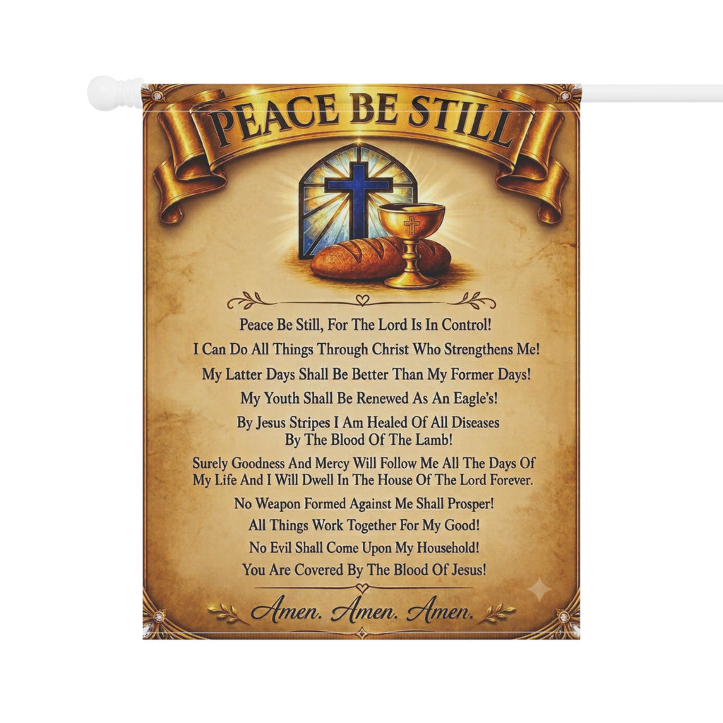 Garden Flag — "Peace Be Still" Inspirational Christian Banner