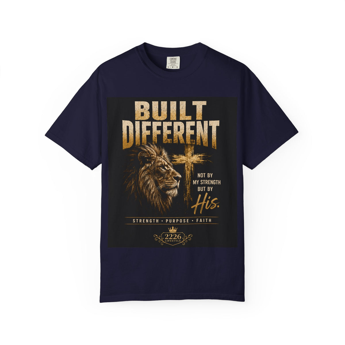 Built Different Christian Lion T-Shirt — "Built Right, Beautiful, Brilliant" Inspirational Faith Tee