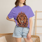 Leo Zodiac Lion T-Shirt — Regal Crowned Lion Astrology Tee