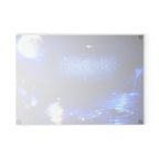 Moonlit Fantasy Glass Cutting Board — Blue Nightscape Lakeside Design