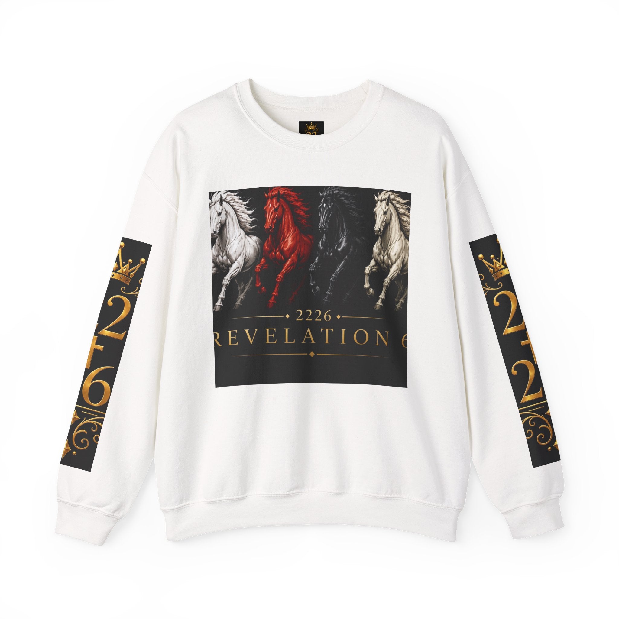 Revelation 6 Apocalypse Crewneck Sweatshirt — Four Horsemen Graphic