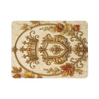 Elegant Crown Crest Fleece Sherpa Blanket — Vintage Gold Royal Emblem