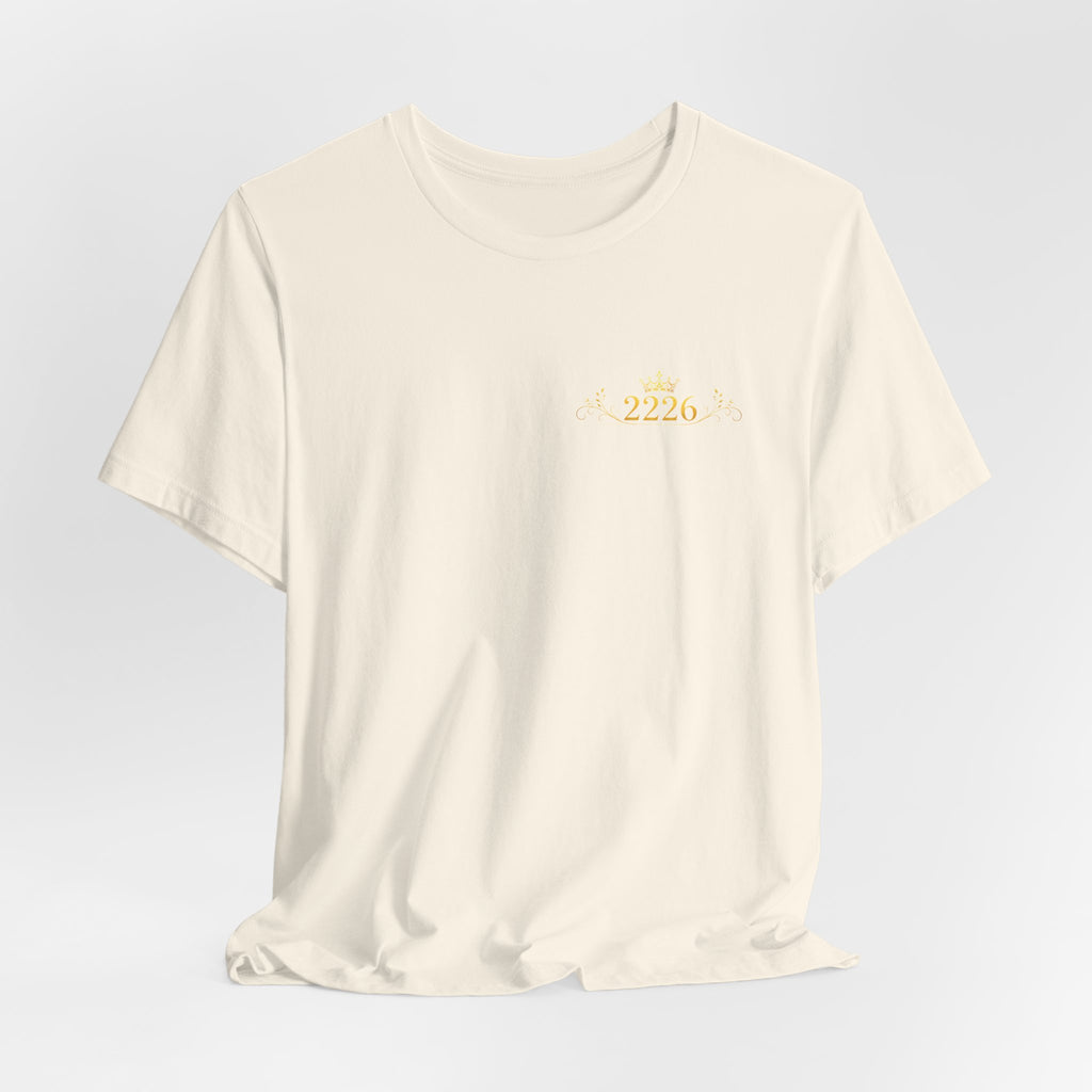 Minimal 2026 Embroidered Chest Tee — Casual White T-Shirt