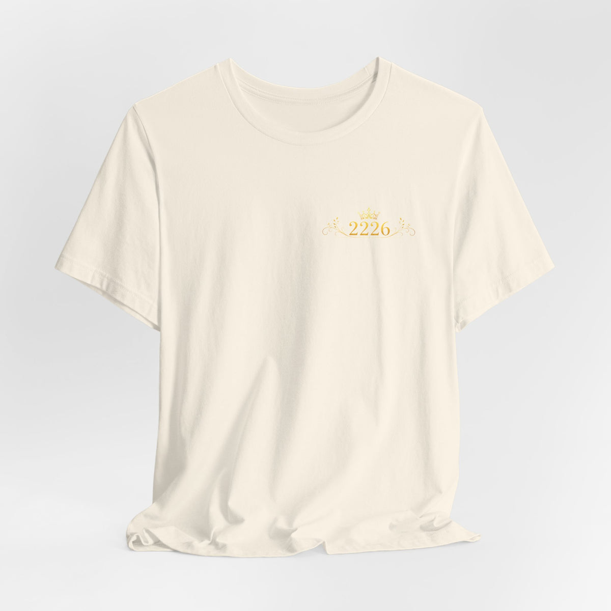 Minimal 2026 Embroidered Chest Tee — Casual White T-Shirt