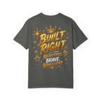 Built Different Christian Lion T-Shirt — "Built Right, Beautiful, Brilliant" Inspirational Faith Tee