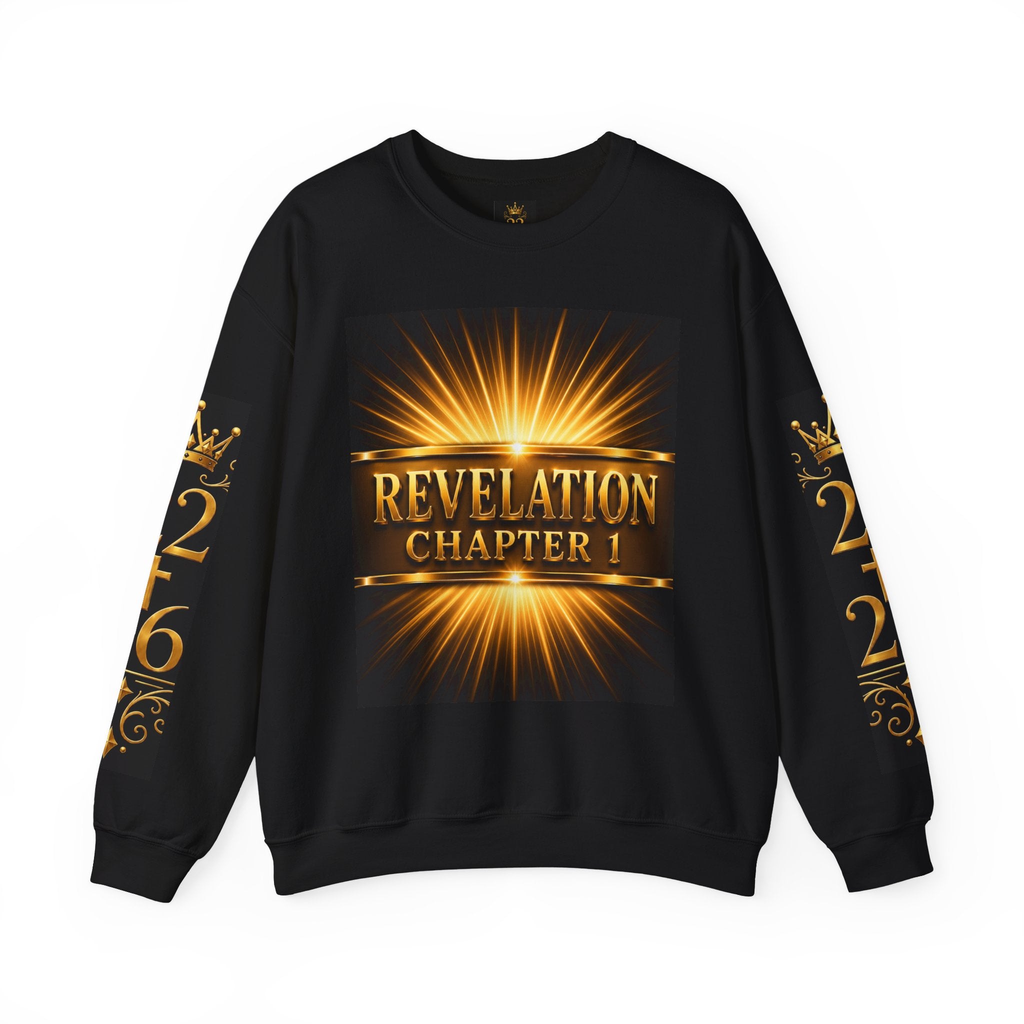 Revelation Chapter 1 Crewneck Sweatshirt — Christian Jesus Second Coming Design